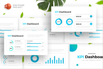 Clean Tosca KPI Dashboard - PowerPoint Template
